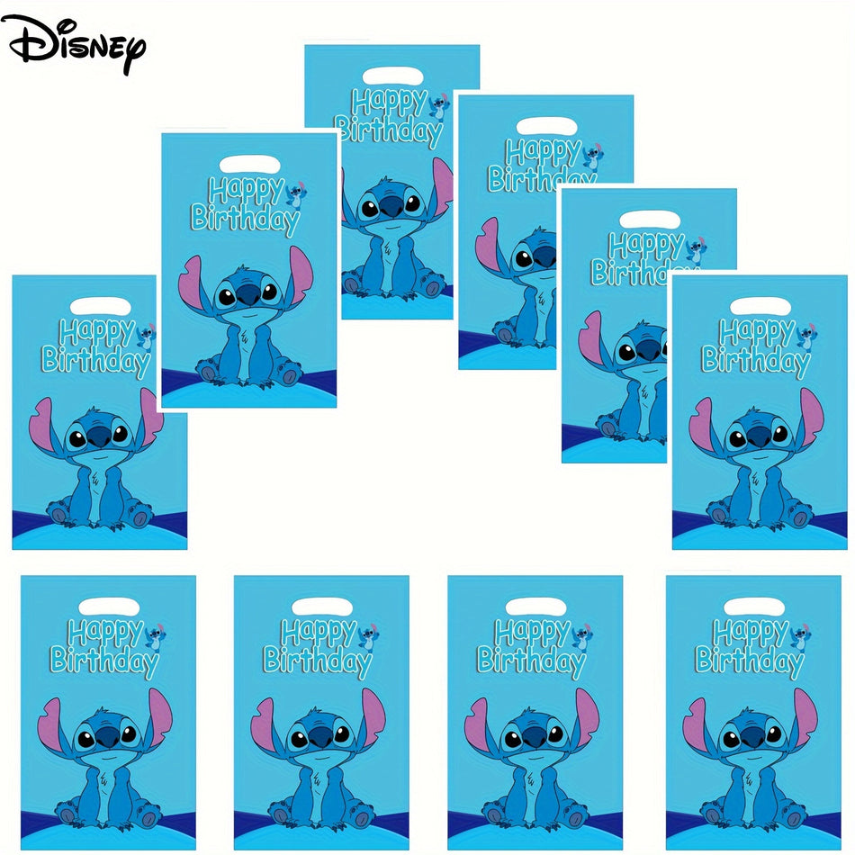 30pcs Lilo&Stitch "Happy Birthday" Gift Bags - PE Material - Universal Holidays, Birthday Party Supplies - Cyprus