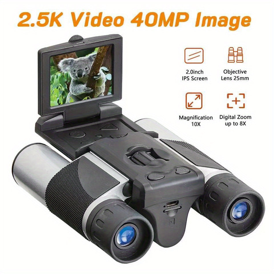 8x Digital Zoom 2.5K Video 40MP Binoculars with Camera - Perfect for Outdoor Exploration - Cyprus