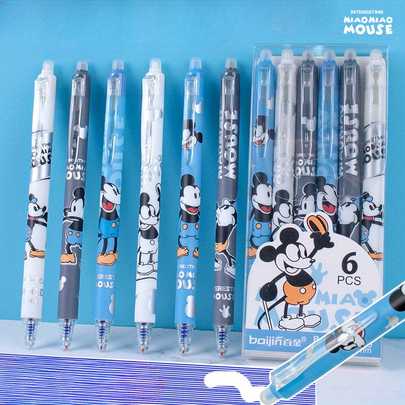 Mickey Mouse Silinebilir Jel Kalemler, 6 Pack - Ume Mickey Mouse Pens Tarafından Sevimli Ofis Kırtasiyesi Sevimli Kalemler - Kıbrıs