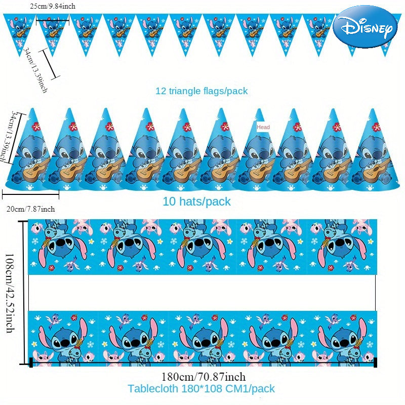 Stitch Blue Party Piece - Cartoon-Themed Celebration Kit - Ume Brand - Cyprus