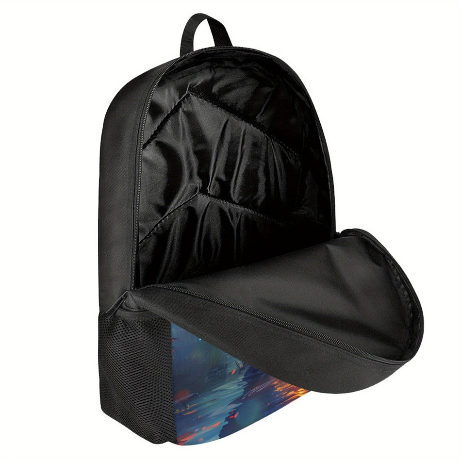 Rhinoceros Print Multi-Functional School Backpack - Cyprus