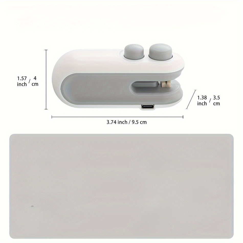 USB Rechargeable 2-in-1 Snack Sealing & Opening Machine: Keep Food Fresh with Heat Sealing and Chip Knife - Cyprus