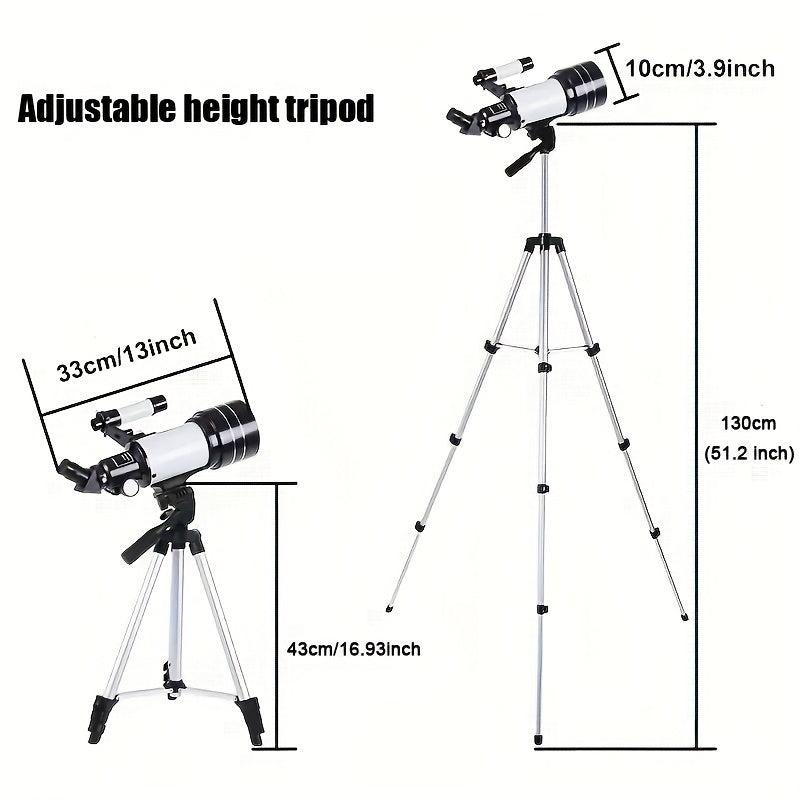 Stargazing meraklıları için yüksek çözünürlüklü astronomik teleskop - Yetişkinler için ideal hediye teleskop - Kıbrıs