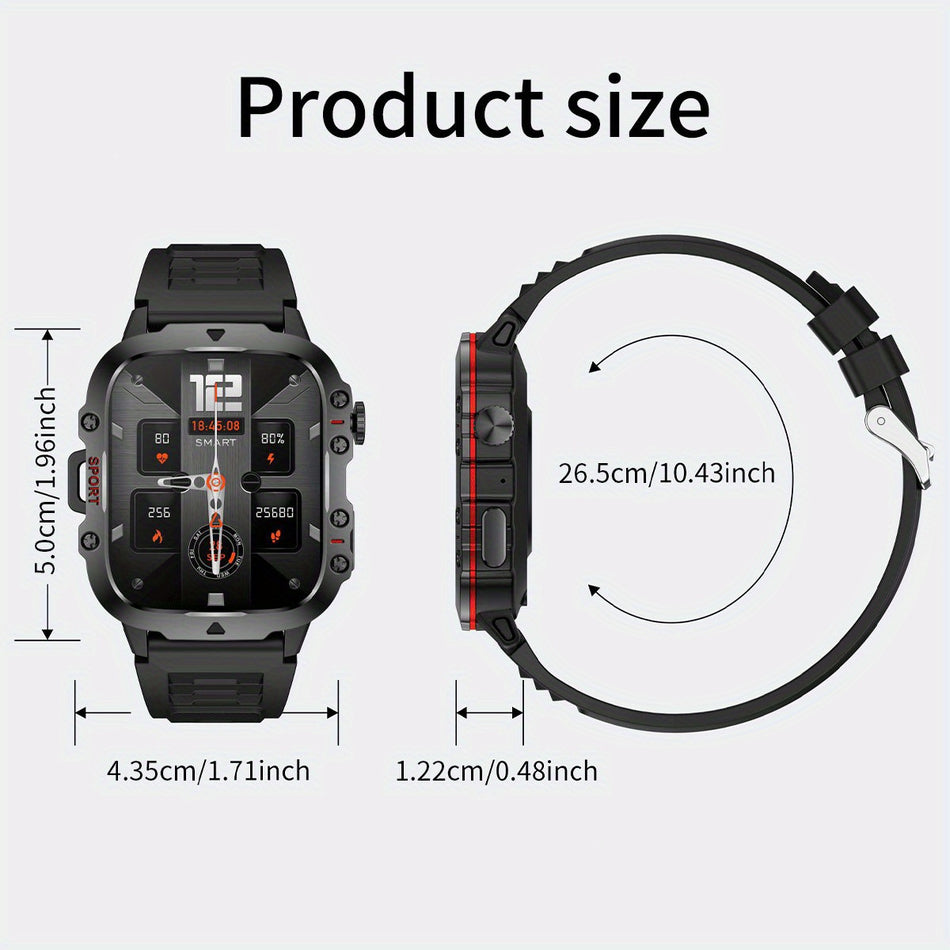 Lige Men's Smart Watch - Kablosuz Arama ve Hava Güncellemeleri ile Spor Dostu - Kıbrıs