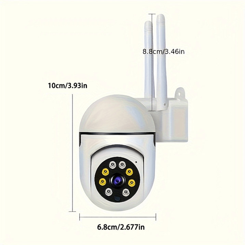 Hareket izlemeli 1080p HD güvenlik kubbe kamerası, 2 yönlü ses, 360 ° görünüm, Gece Görüşü - Uygulama Kontrolü - Kıbrıs