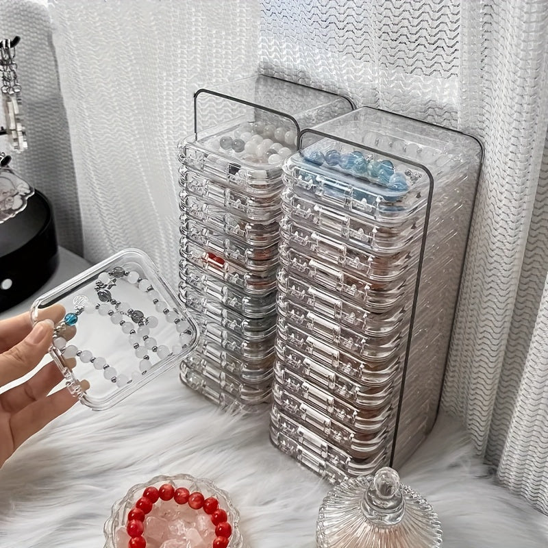 Clear Plastic Jewelry Organizer Set - Ideal Vanity Storage Solution - Cyprus