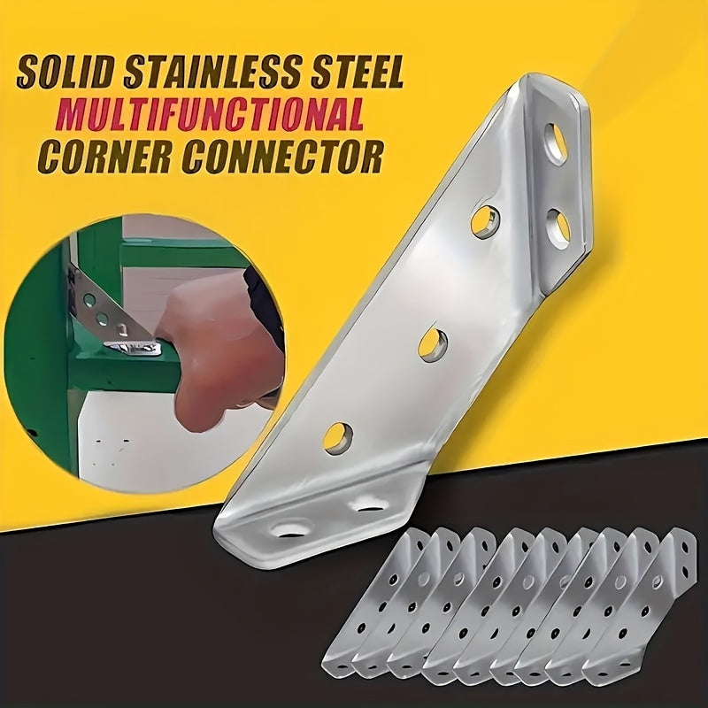 Durable 32-Piece Stainless Steel Corner Brackets for Reinforced Furniture - Cyprus