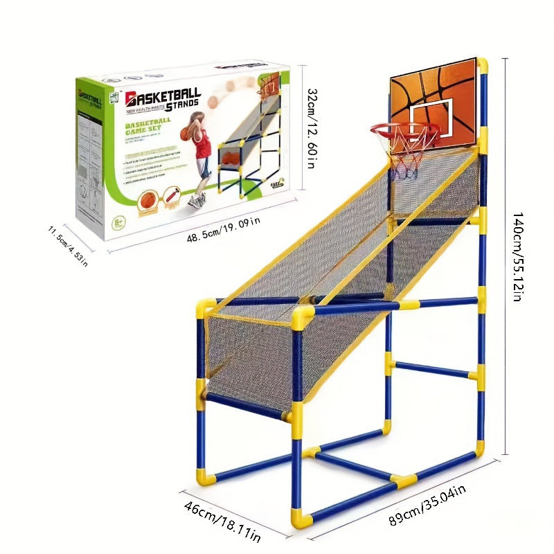 Adjustable Height Basketball Stand with Dual Shot Hoop & Ramp - Cyprus