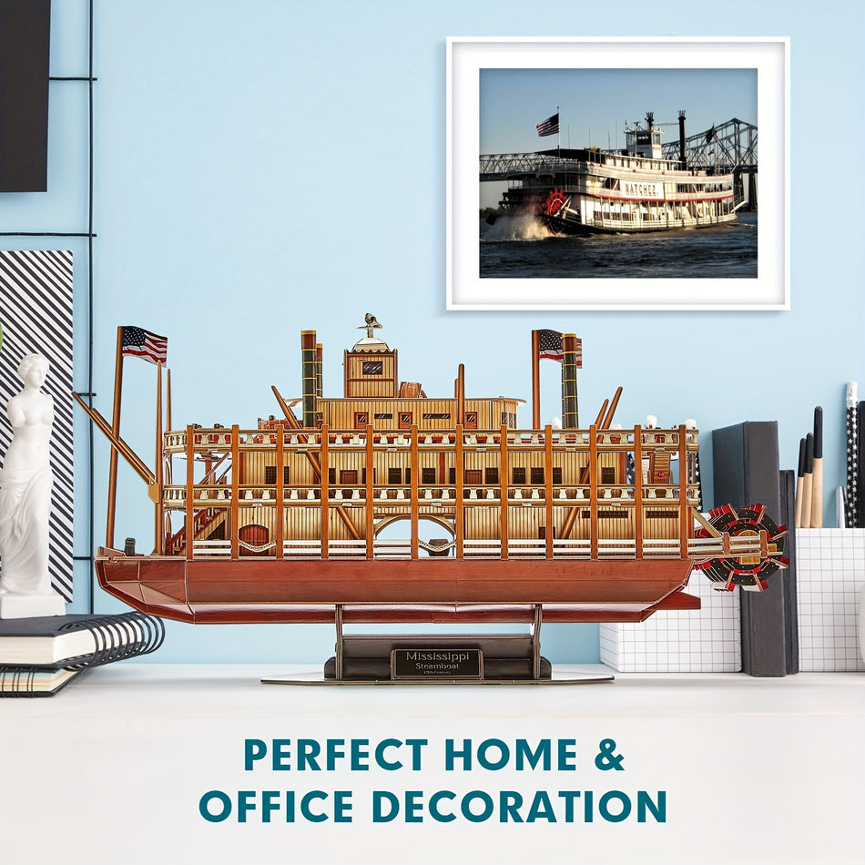 Миссисипи Steamboat 3D Puzzzle Kit - 142pcs Movie Themed Building, набор для 8-12 лет - Кипр