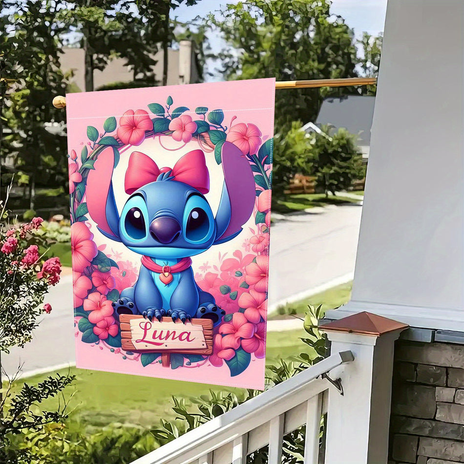 Stitch 30.48x45,72см Lenen Garden Banner - Идеально подходит для праздников и открытого дисплея - Кипр