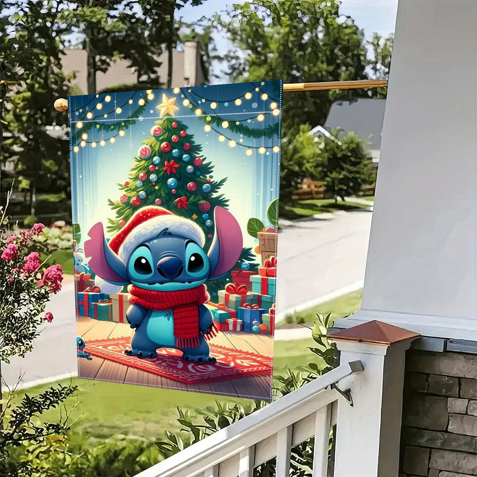 Stitch Tersinir Noel Banner - Hayranlar İçin Mükemmel Açık Ev Aksanı - Kıbrıs