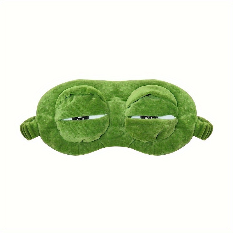 Frog Cartoon Plush Sleeping Eye Mask - Perfect for Travel and Relaxation