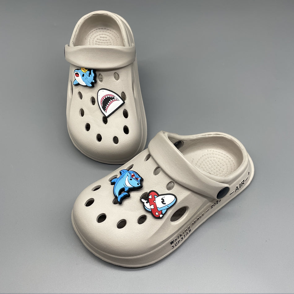 Cute Marine Design Quick-Dry Beach Clogs for Young Explorers - Cyprus