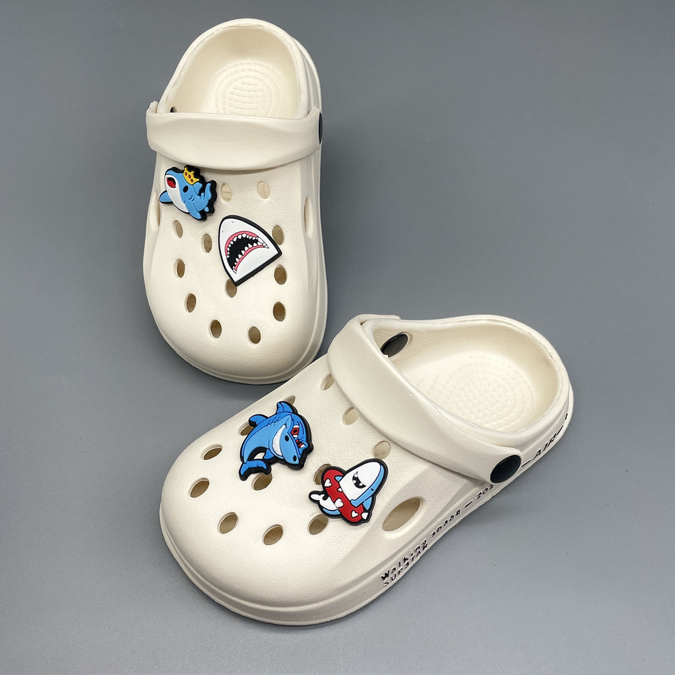 Cute Marine Design Quick-Dry Beach Clogs for Young Explorers - Cyprus