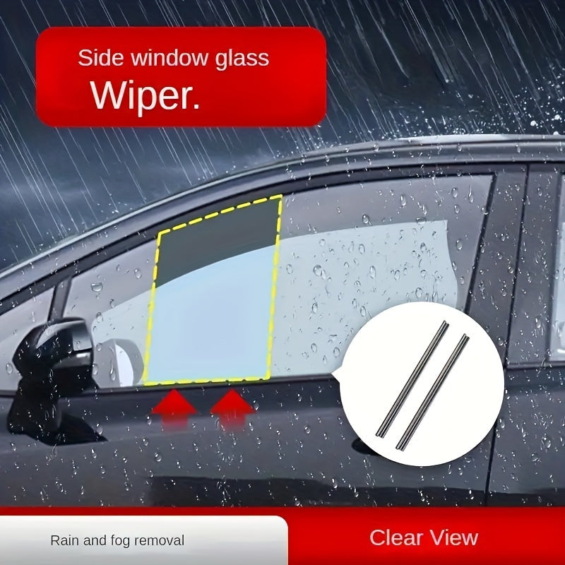 Silicone Water Blades - 2-Pack Dual Rubber Squeegee for Clear Vehicle Windows