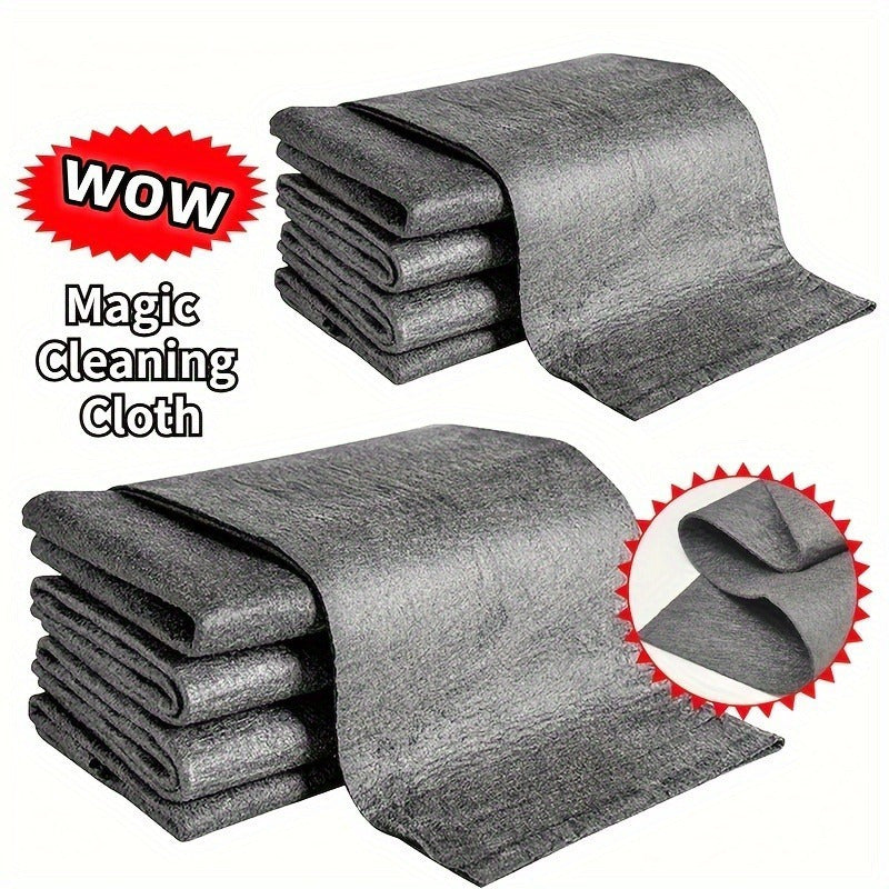 Magic Glass Wiping Rags - Multifunctional Microfiber Cleaning Cloths for Home & Car