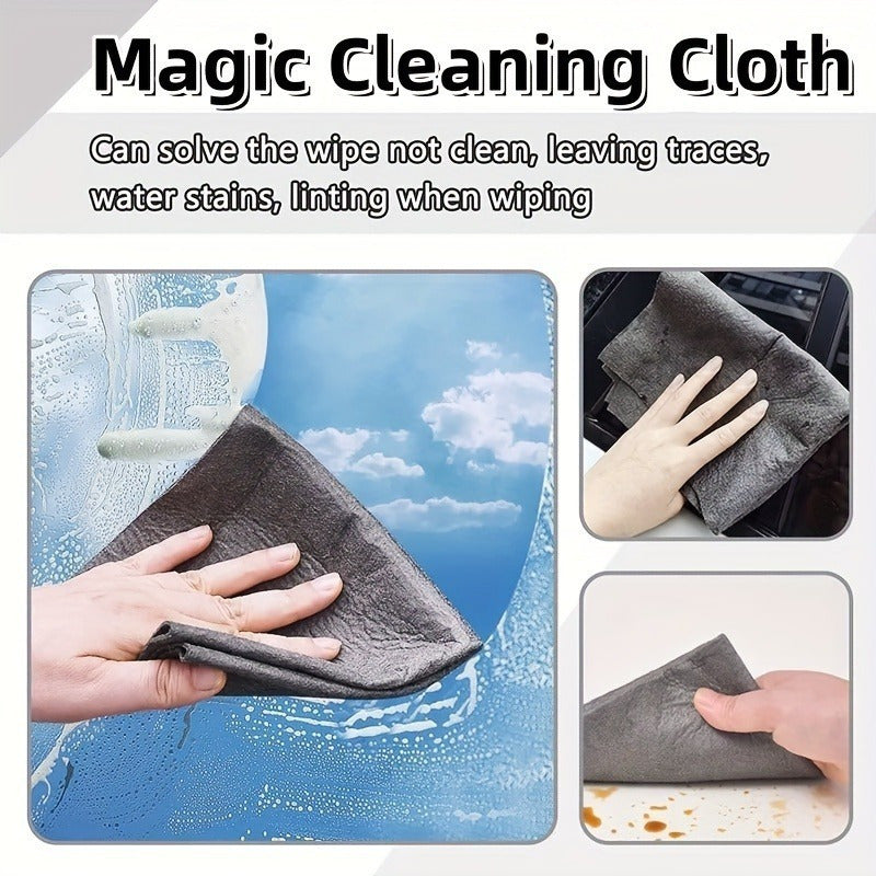 Magic Glass Wiping Rags - Multifunctional Microfiber Cleaning Cloths for Home & Car