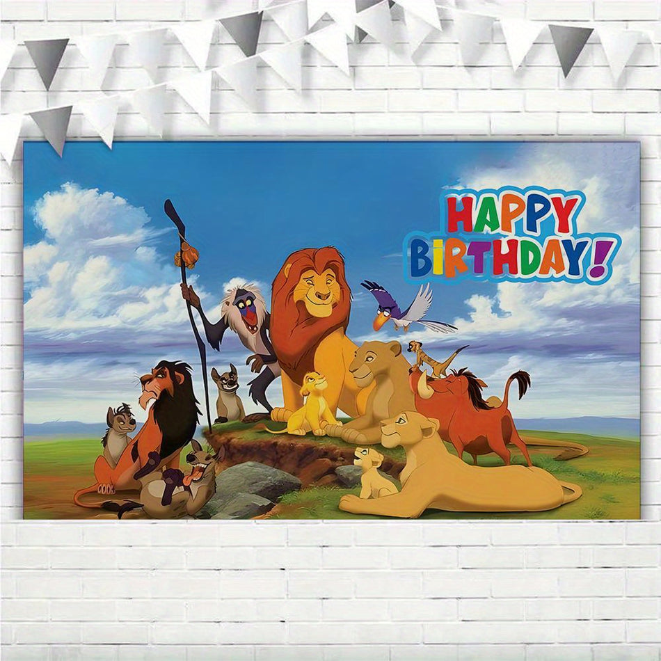 Ume Lion King Polyester Birthday Party bakgrunn