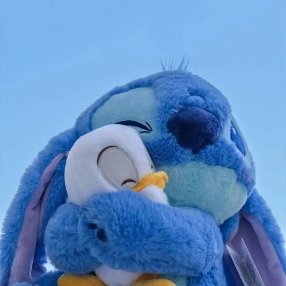 Multicolour Stitch and Duckling Plush Toy - Soft Fabric Cuddle Buddy for Travel and Gifts