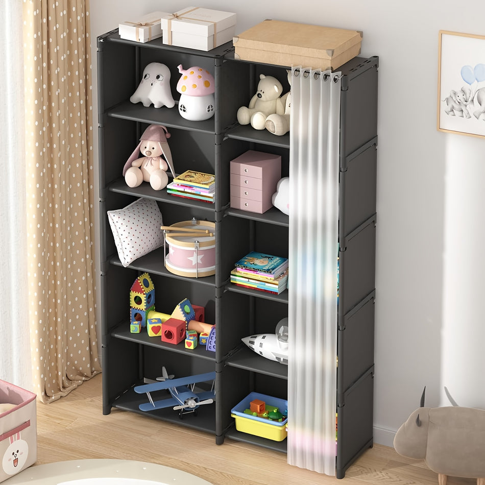 Multi-Functional Tiered Storage Shelf for Bedroom and Office