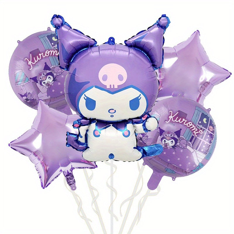 Sanrio Cartoon Folon Balon Seti - Kuromi, Melody & Cinnamoroll