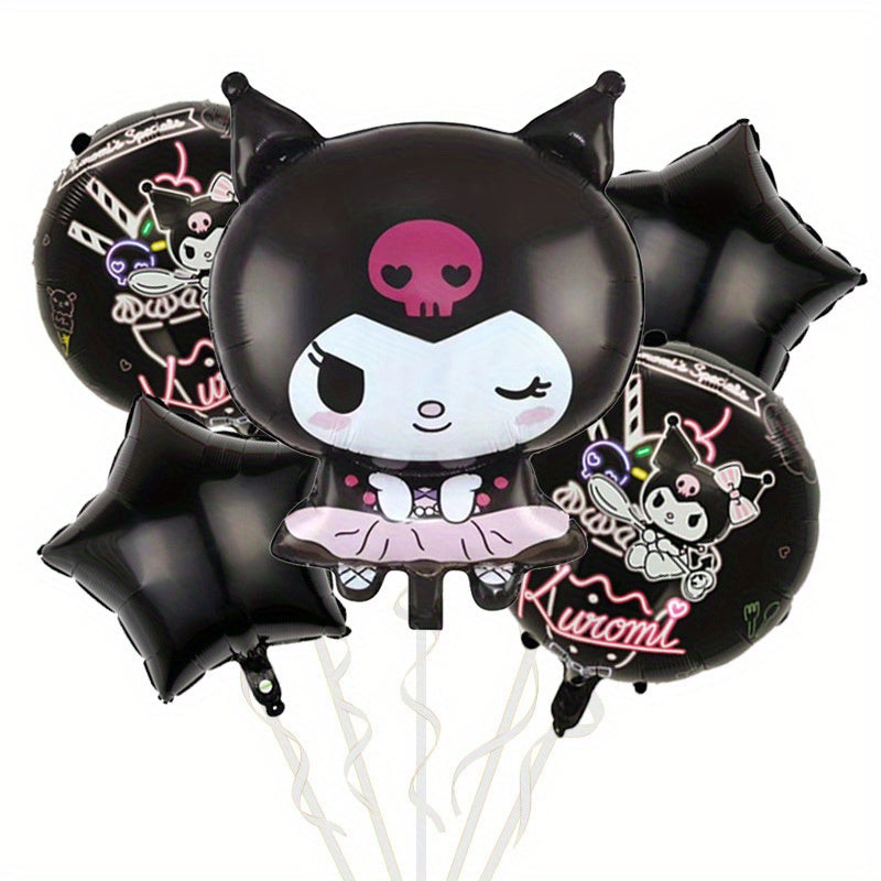 Sanrio Cartoon Folon Balon Seti - Kuromi, Melody & Cinnamoroll