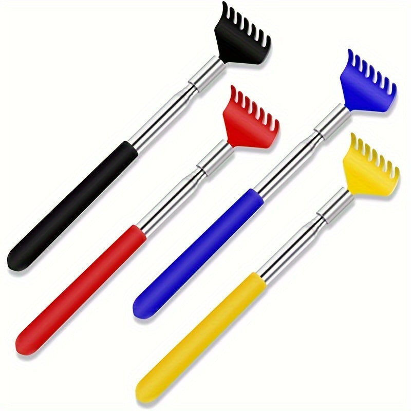 Ergonomic Extendable Stainless Steel Back Scratcher with Soft Grip