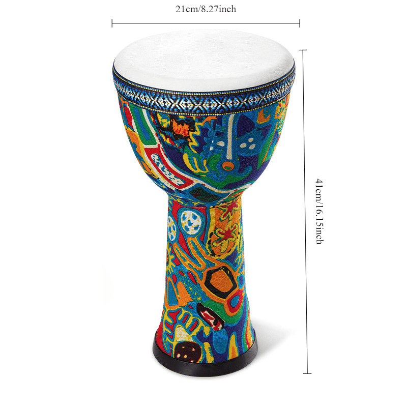 Tambour africain de couleur mixte professionnelle - Instrument de percussion 20,32 cm