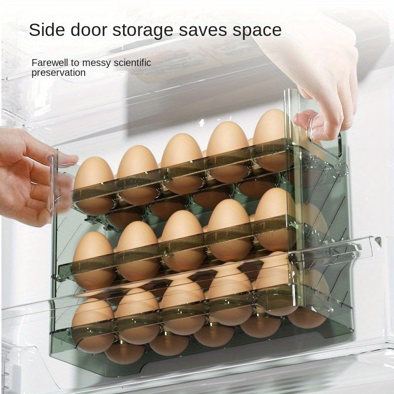 Rustic Reversible Egg Storage Box - Freshness Keeping Tray for Kitchen and Fridge