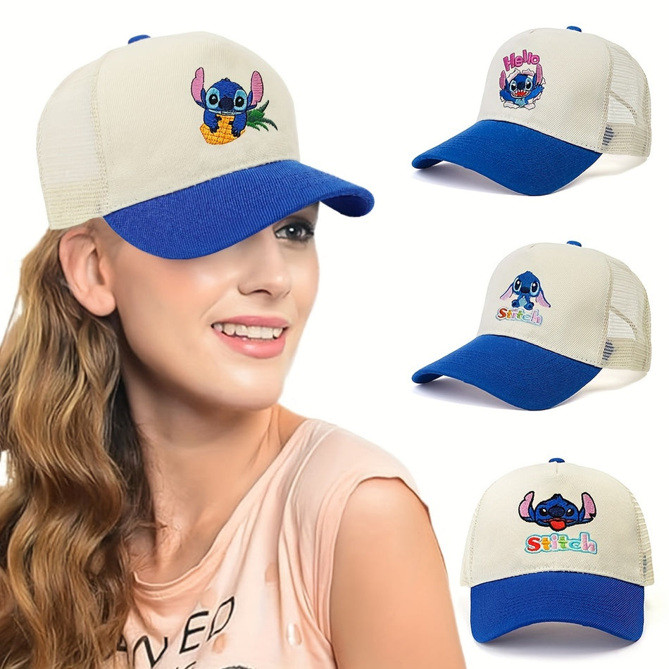 Anime -Themenstich bestickte Mesh Baseball Cap - Zypern