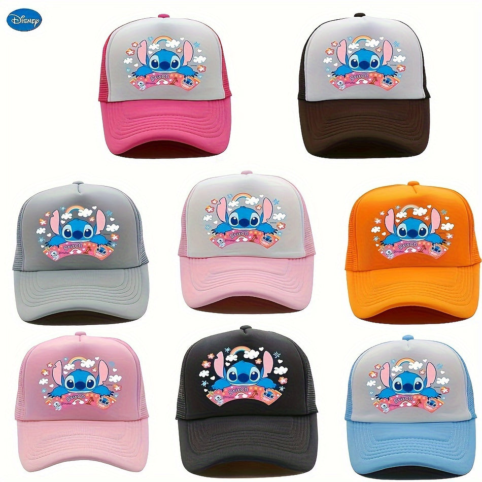 Stitch Cartoon Print Baseball Cap - идеально подходит для летнего путешествия и повседневной одежды - Кипр