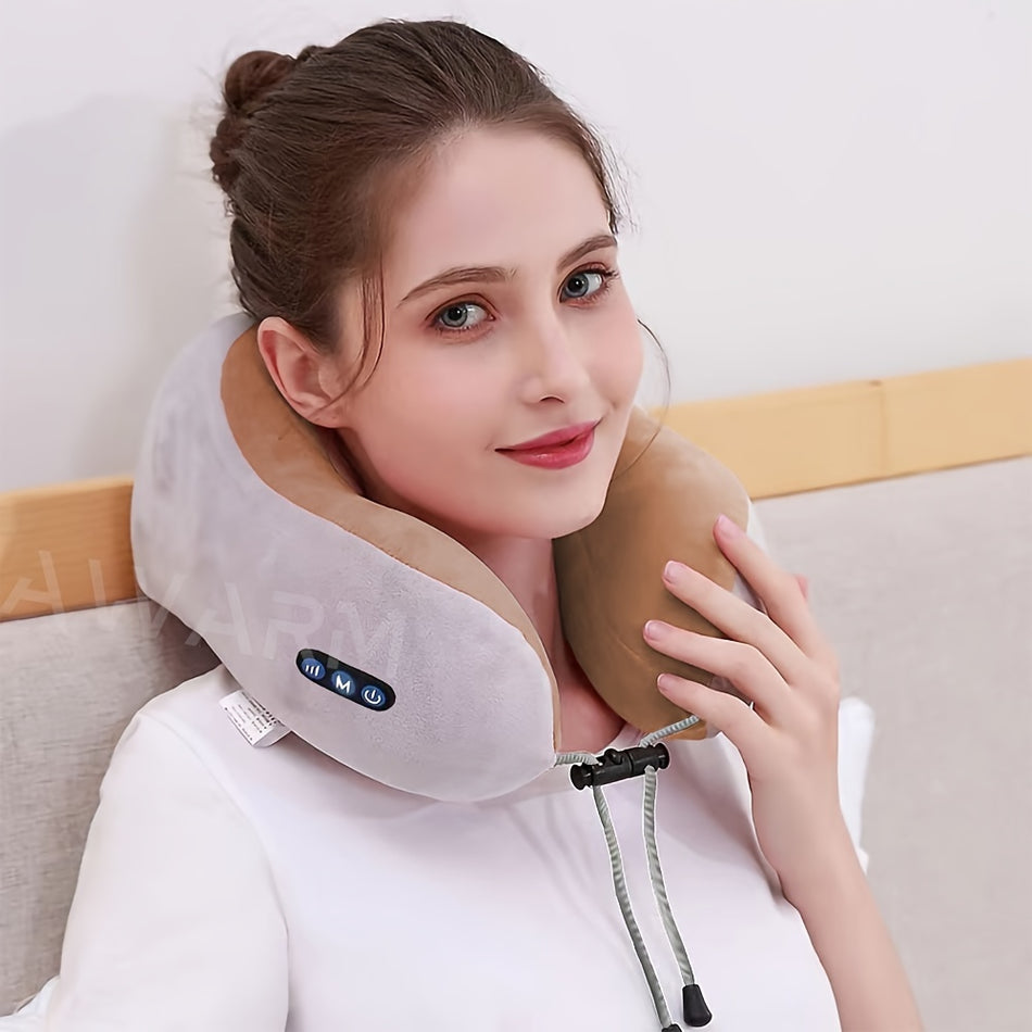 AWARM U-shaped Electric Neck Massager with Heat and Memory Sponge - Cyprus