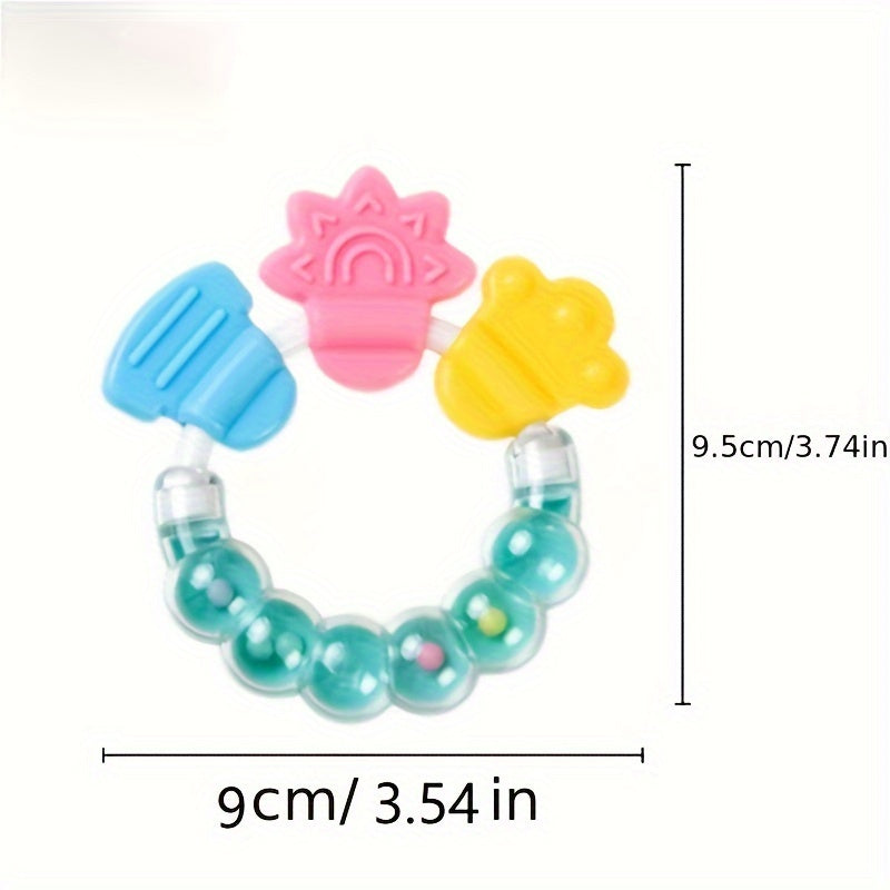 Panlynner Baby Bite Μουσική Molar Stick Teether Bell Baby Rattle Silicone Teether Rattle Teether - Τέλειο δώρο μωρών για τα Χριστούγεννα, την Ημέρα των Απόκριων και των Ευχαριστιών 🎁