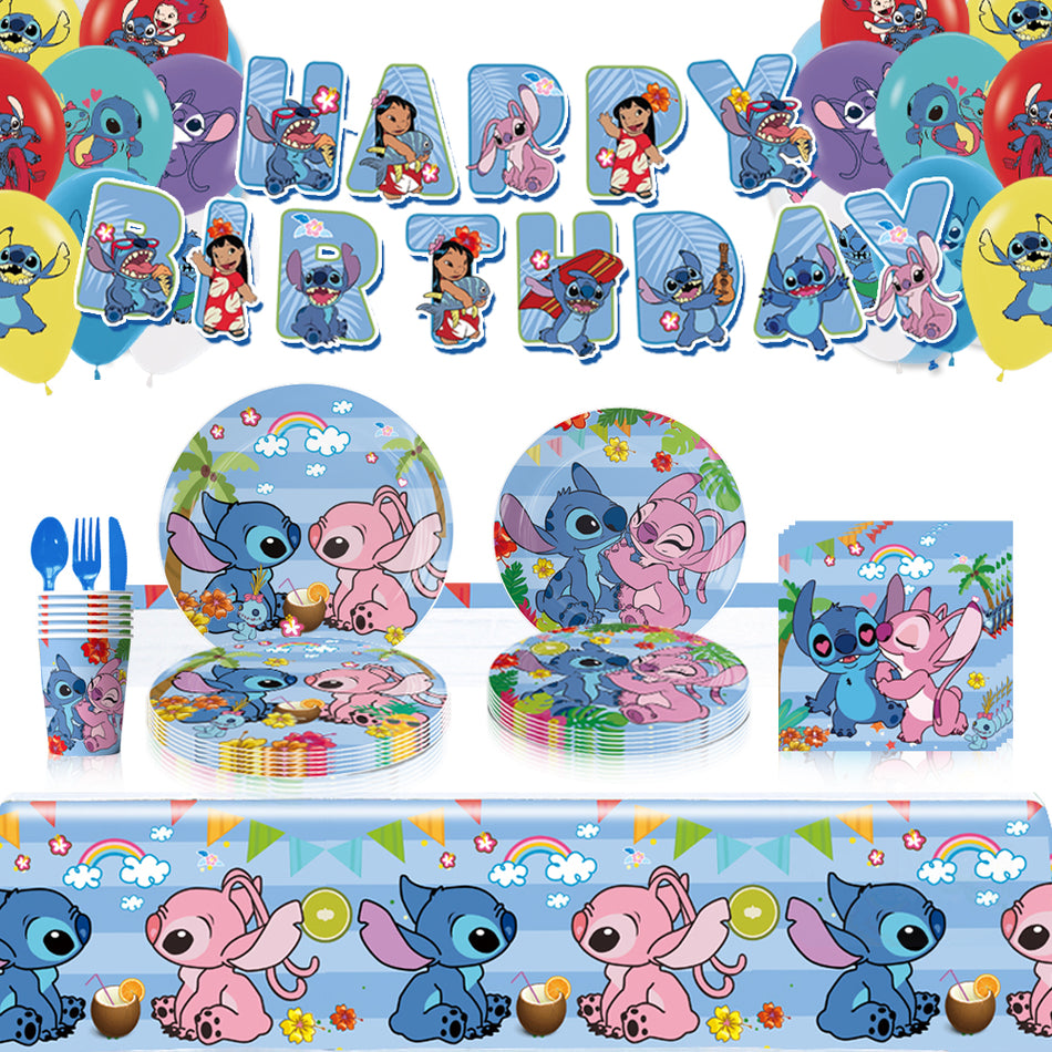 🟢 Lilo & Stitch Çocuk Doğum Günü Partisi Süslemeleri ve Malzemeleri - Kıbrıs