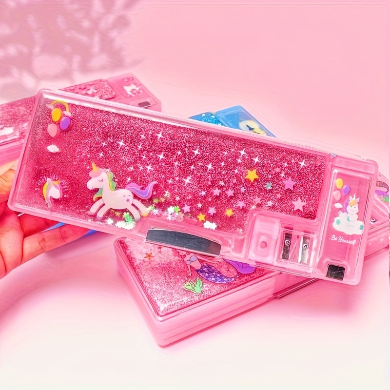 Magical Unicorn & Mermaid Glitter Pencil Case - Cyprus