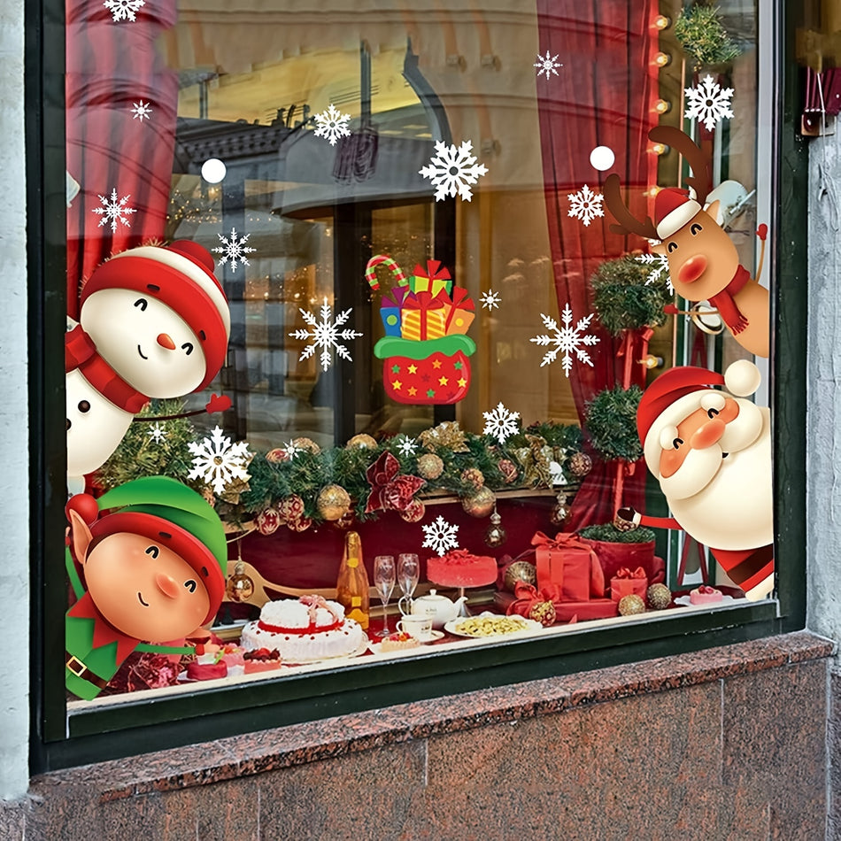 80pcs Weihnachtsfenster klammert Aufklammerungen für Glas, Weihnachtsabziehbilder Dekorationen - Zypern