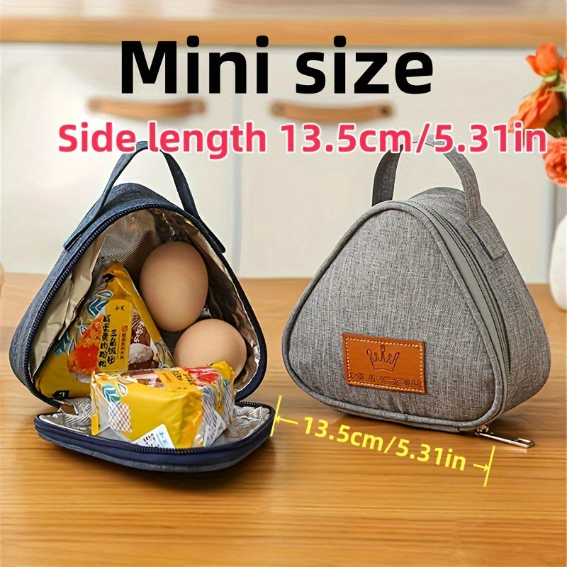 Mini Insulated Canvas Lunch Bag - Thermal Food Storage Pouch