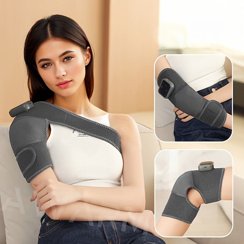 AWARM Heated 3-In-1 Knee Brace Wrap with Massage - Cyprus