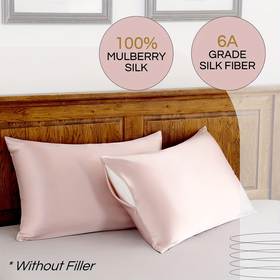 Premium 100% Mulberry Silk Pillowcase - Silky Smooth Hair and Skin Benefits - 2PCS Set - Cyprus