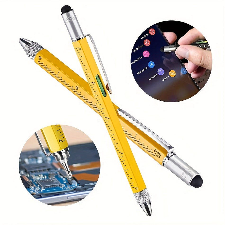 6in1 Metal Multitool Pen: Screwdriver, Stylus & More