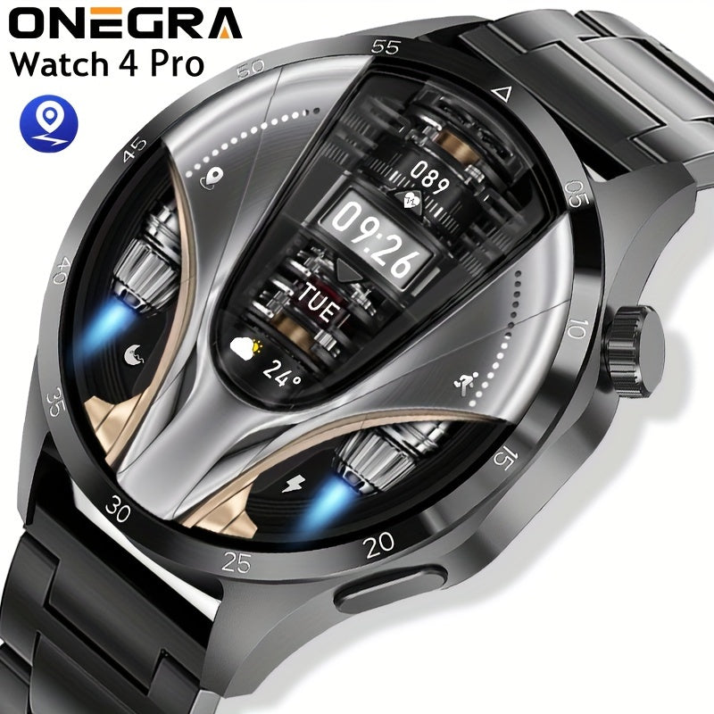 Onegra GPS Tracker Smart Watch - 1.53 inç AMOLED ekran, NFC, Silika Jel Kayışı - Kıbrıs