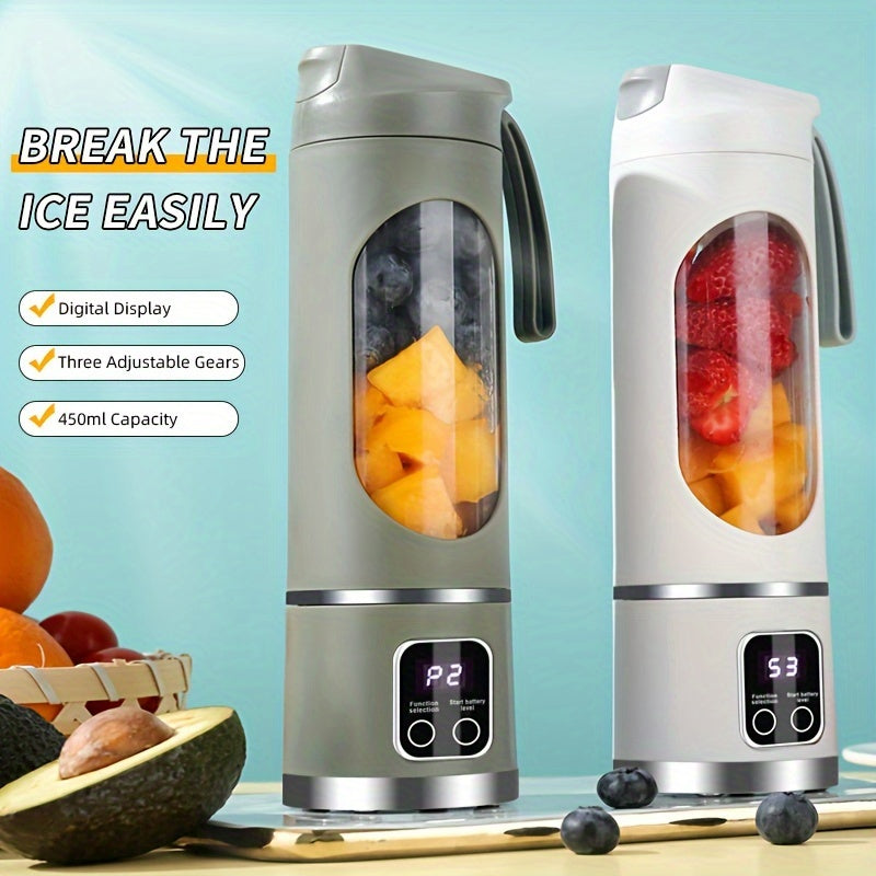 USB Rechargeable Mini Blender with Digital Display and 12 Blades - Cyprus