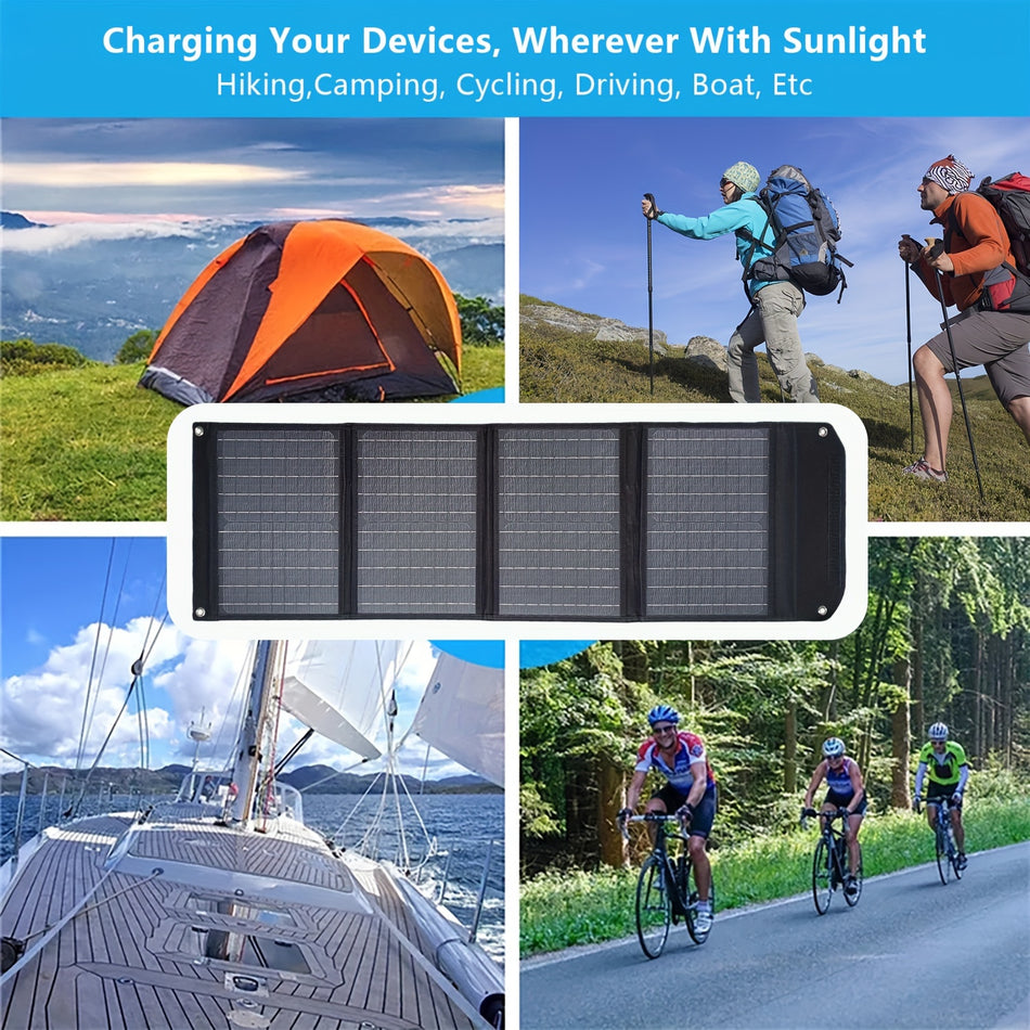 Portable 40W Foldable Solar Panel Charger - Ideal for Outdoor Adventures and Emergencies - Cyprus