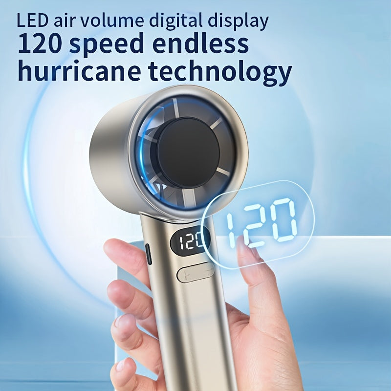 Portable USB Rechargeable Handheld Fan with Infinite Speed Control - Cyprus