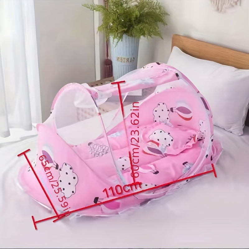 Children's Balloon Three-Piece Mosquito Net Bed with Foldable Design 🎈