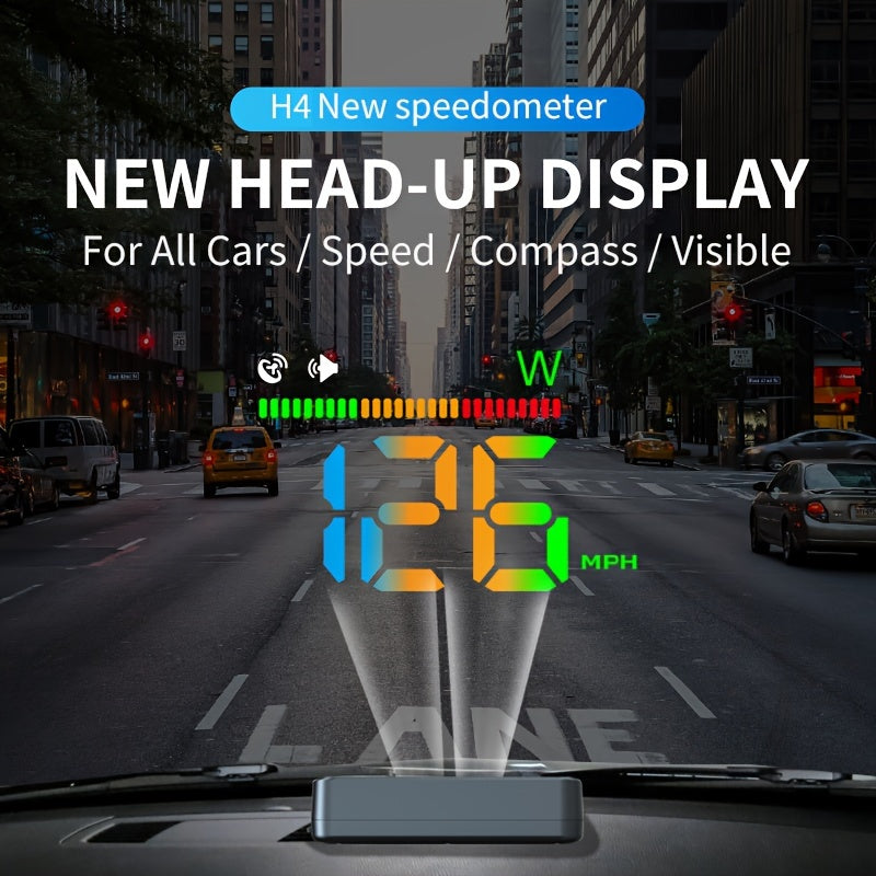 KWHUD Car HUD Head Up Display Speedometer with USB Power & LED Atmosphere Light - Cyprus