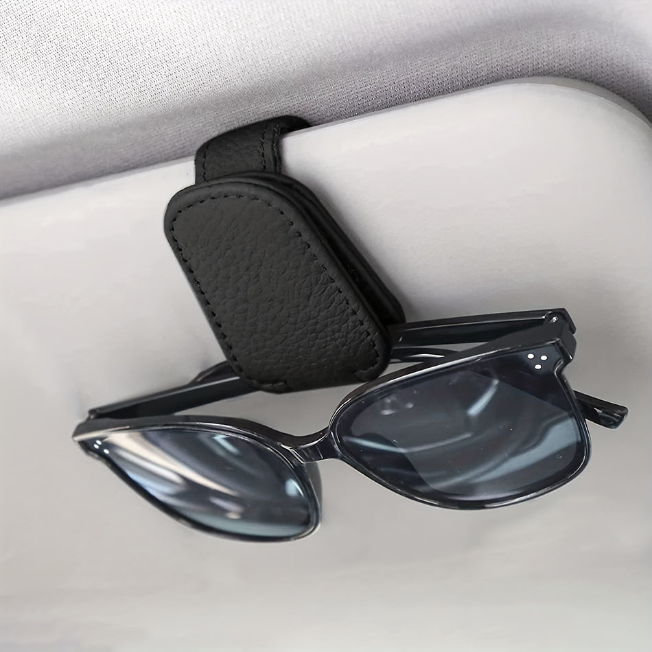 Luxury Magnetic Leather Sunglasses Holder for Car Visor - Cyprus