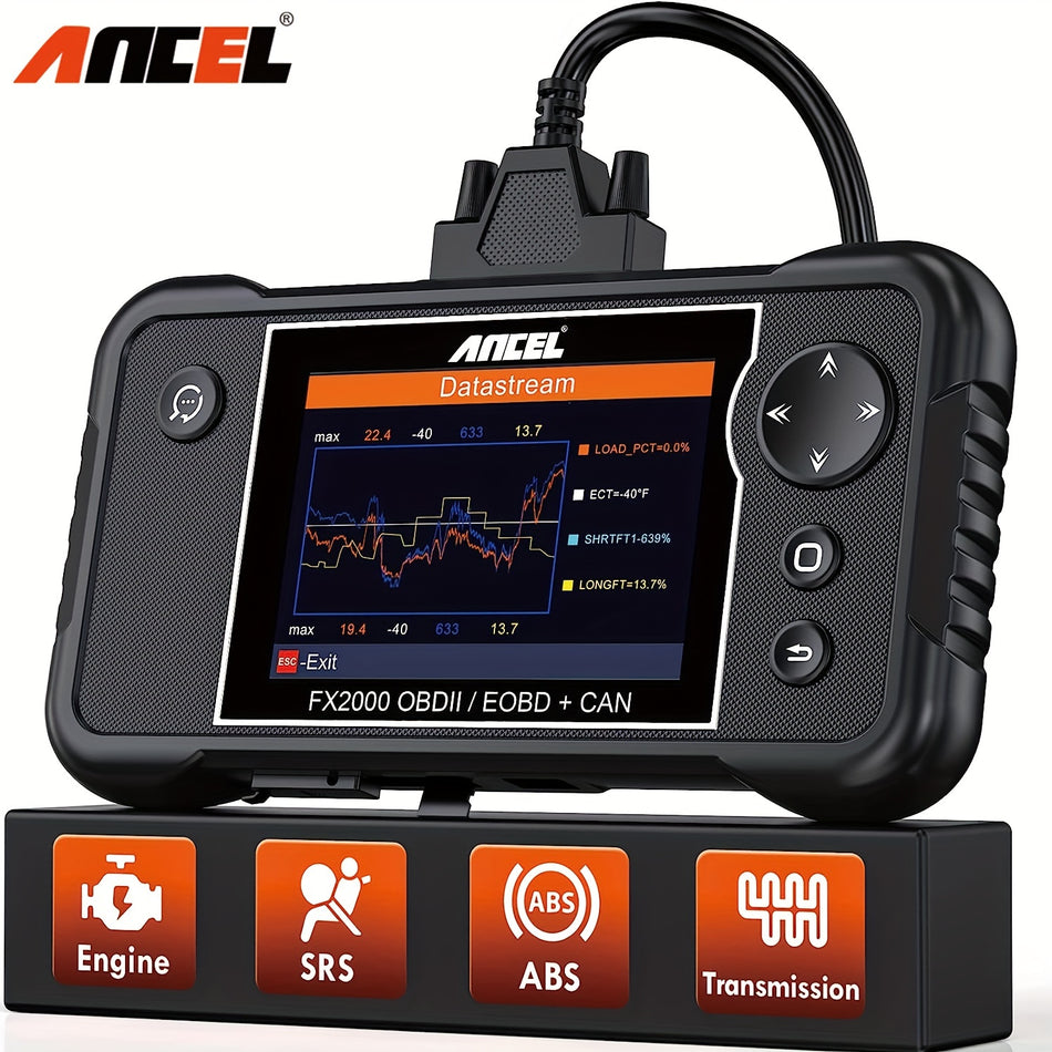 Ancel FX2000 OBD2 Scanner - Comprehensive Diagnostic Tool for ABS, SRS & Engine Codes - Cyprus