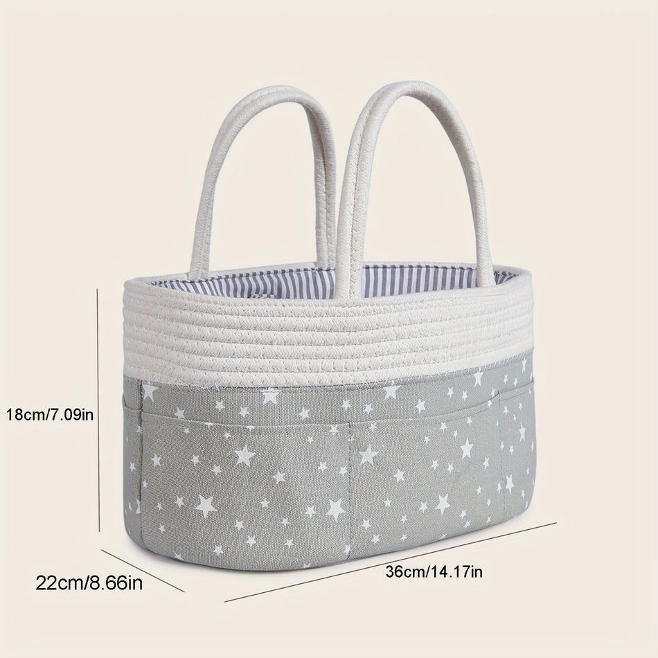 Braided Hand Holding Diaper Storage Bag - For Hanging Out Traveling 🌟