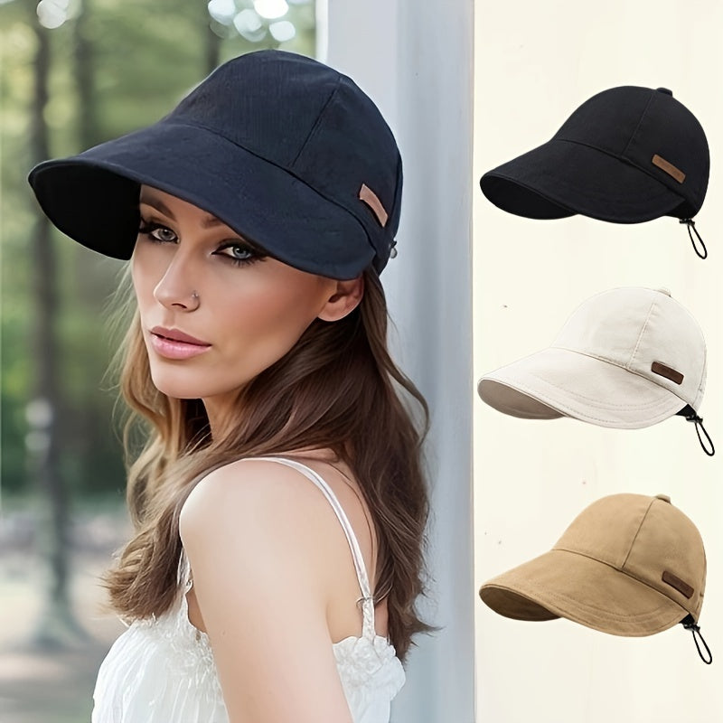 Sun-Kissed Women's Stylish UV Protection Sun Visor Hat - Cyprus